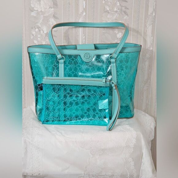Nanette Lepore 2 on 1 Clear Shoulder Tote Bag EUC - Picture 1 of 6